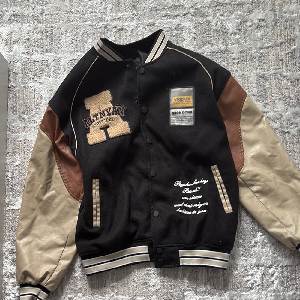 Black and Brown Varsity Jacket